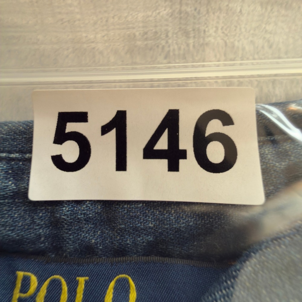 Polo Ralph Lauren Denim Shirt Dress Girls 3/3T Blue Belted Long Sleeve Pony Logo - Picture 6 of 6